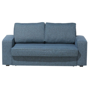 Sofa z funkcją spania tapicerowana niebiesko-zielona SANDE