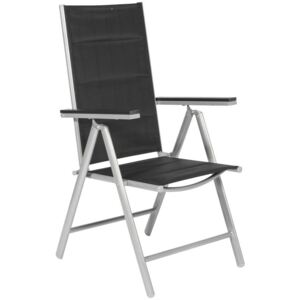 Krzesło ogrodowe składane aluminiowe MODENA - Czarne