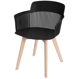 Głębokie stylowe krzesło fotel IMPERIA - czarne