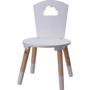 Krzesło dla dzieci, drewniane, białe