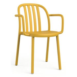 Krzesło SUE LAMA z podłokietnikami żółte