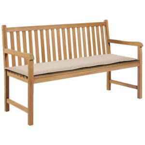 Poduszka na ławkę ogrodową, kremowa, 150x50x3 cm