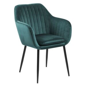 Krzesło Emilia 57x83 cm morska zieleń nogi czarne