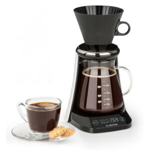 Klarstein craft coffee Ekspres do kawy waga timer dzbanek szklany nasadka filtrująca 600 ml kolor czarny/biały