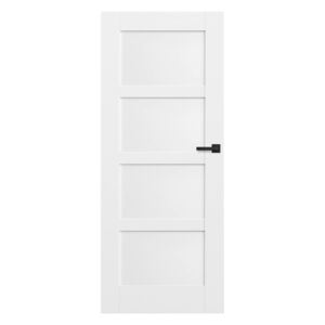 Drzwi bezprzylgowe pełne Connemara 80 lewe kredowo-białe