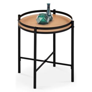 Okrągły stolik pomocniczy w stylu loftowym Mela