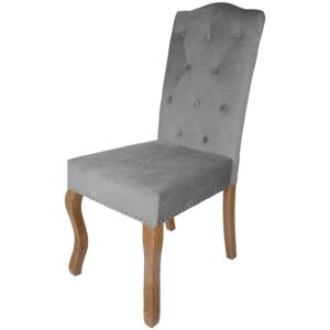 Sansa krzesło tapicerowane szare - welur