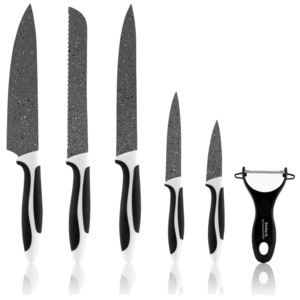 Zestaw 5 noży ze stali nierdzewnej i obieraczki InnovaGoods Swiss Q