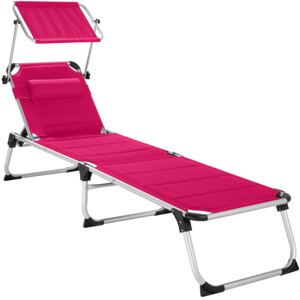 Tectake 403648 leżak plażowy lorella - pink