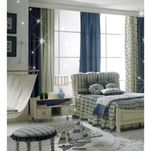 Niebieska luksusowa młodzieżowa sypialnia - sklep Luxury