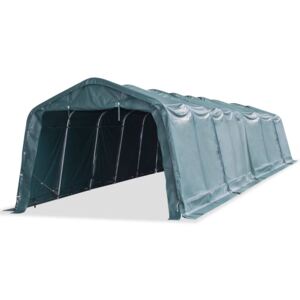 Przenośny namiot dla bydła, PVC, 3,3 x 12,8 m, ciemnozielony