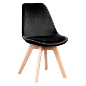 Krzesło skandynawskie ART132C tapicerowane czarne
