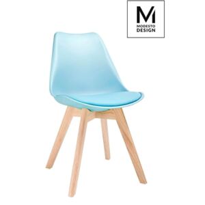 MODESTO krzesło NORDIC niebieskie - podstawa bukowa