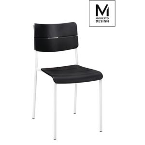 MODESTO krzesło RENE czarno-białe - polipropylen, metal
