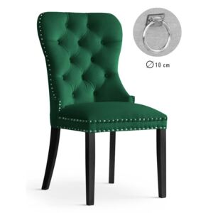 Krzesło MADAME II zielony/ noga czarna/ BL78