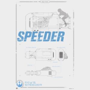 Plakat, Obraz Star Wars - Rey's Speeder, (61 x 91,5 cm)