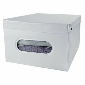 Compactor Pudełko do przechowywania składane z pokrywą SMART, 50 x 40 x 25 cm, biały