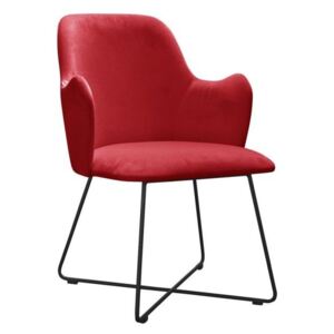 Nowoczesne krzesło tapicerowane NATAN X na metalowych nogach