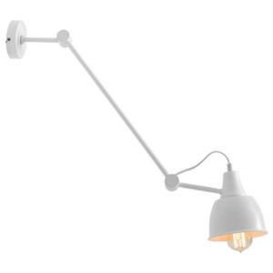 Kinkiet LAMPA ścienna ADX 814 PL/G metalowa OPRAWA regulowany reflektorek na wysięgniku biała