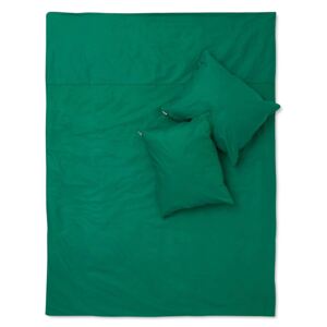 Pościel butelkowa zieleń bawełna basic - 200x200 cm + 2 x 50x60 cm