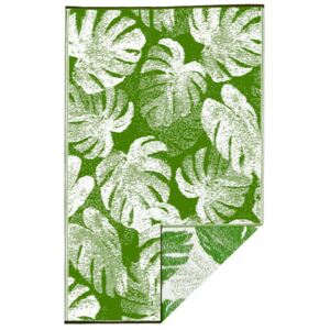 Zielony dwustronny dywan odpowiedni na zewnątrz z recyklingu Fab Hab Panama Green, 120x180 cm