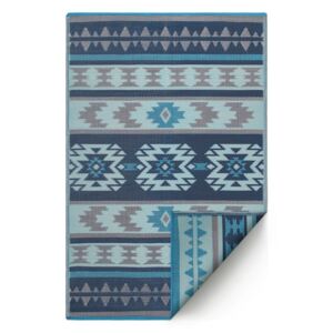 Niebieski dwustronny dywan odpowiedni na zewnątrz z recyklingu Fab Hab Cusco Blue, 150x240 cm