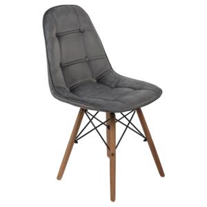 Krzesło tapicerowane drewniane nogi em08-9 welur