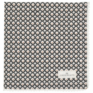 Wzorowana bawełniana serwetka z koronką Green Gate Lara, 40x40 cm