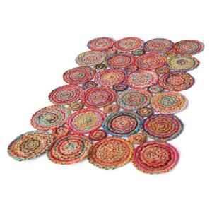 SELSEY Dywan nowoczesny Mandala prostokątna z kół 90x150 cm