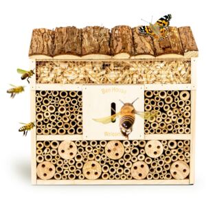 Blumfeldt Domek dla owadów, dach płaski, zawieszenie, nadaje się do całorocznego zamieszkania, drewno
