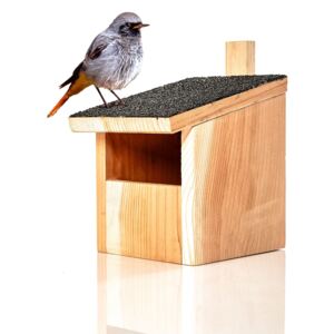 Blumfeldt Budka lęgowa dla ptaków gniazdujących w dziuplach, zawieszenie, dach asfaltowy, drewno cedru czerwonego