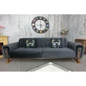 (3100) ELEGANZA elegancka rozkładana sofa 2sed antracytowa