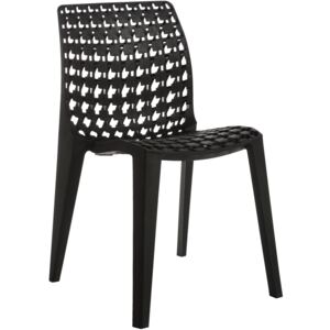 Krzesło Olivier nowoczesne wypoczynkowe czarne kolor: bezbarwny (transparentny), Materiał: poliwęglan