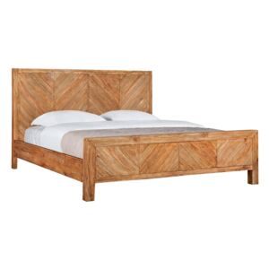 Drewniane łóżko Idyllic z zagłówkiem, 180x200