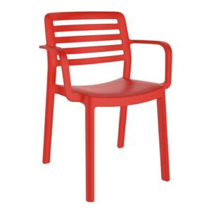 Krzesło WIND z podłokietnikami czerwone