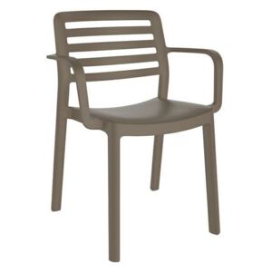 Krzesło WIND z podłokietnikami brązowe