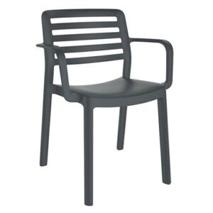 Krzesło WIND z podłokietnikami ciemnoszare