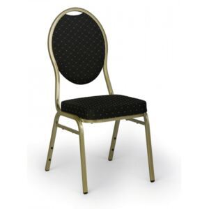 Tapicerowane krzesło bankietowe, czarny