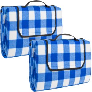 Tectake 401784 2 koce piknikowe 200x150 cm - niebieski