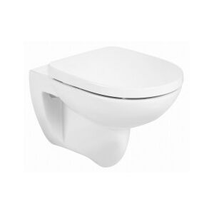 Roca DEBBA ROUND zestaw WC ceramika 355 x 540 mm biała DEBBA Round miska WC podwieszana, Rimless ( A34699L000) z deską wolnoopadającą (A801B2200B) A34