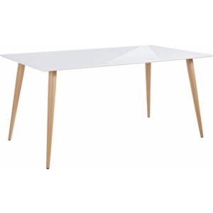 Biały stół z połyskiem Støraa Canton , 90x160 cm