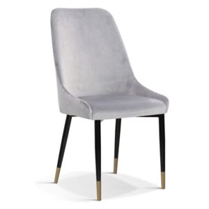 Krzesło tapicerowane OLIVIER srebrny noga metalowa