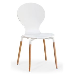 Krzesło w stylu skandynawskim Dima - Białe