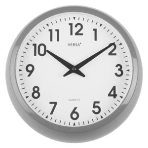 Wiszący szary zegar kuchenny Versa, ⌀ 30 cm