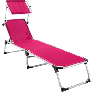Tectake 403635 leżak plażowy aurelie - pink