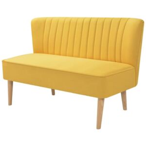 Sofa 117x55,5x77 cm, żółty materiał