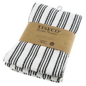 Komplet 4 czarnych bawełnianych ścierek Tiseco Home Studio, 50x70 cm