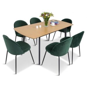 Komplet mebli z rozkładanym stołem 120-160 i wygodnymi krzesłami Lisa V II 6 Meblobranie