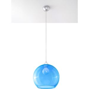 Lampa wisząca Sollux Lighting Ball błękitna SL.0251