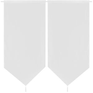 2 białe płócienne zasłony/firany do kuchni 60 x 90 cm